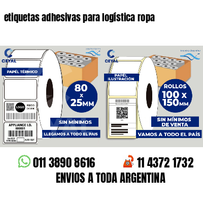 etiquetas adhesivas para logística ropa