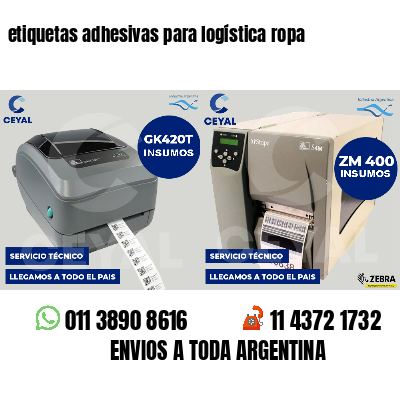 etiquetas adhesivas para logística ropa