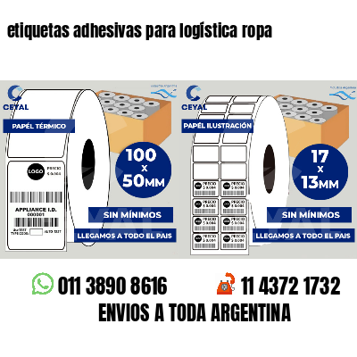 etiquetas adhesivas para logística ropa
