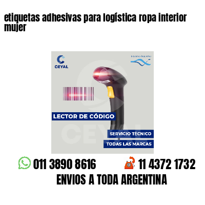 etiquetas adhesivas para logística ropa interior mujer