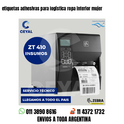 etiquetas adhesivas para logística ropa interior mujer