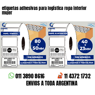 etiquetas adhesivas para logística ropa interior mujer
