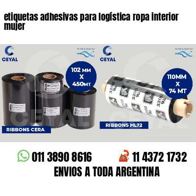 etiquetas adhesivas para logística ropa interior mujer
