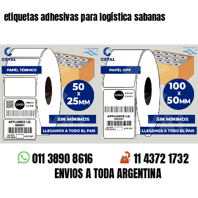 etiquetas adhesivas para logística sabanas