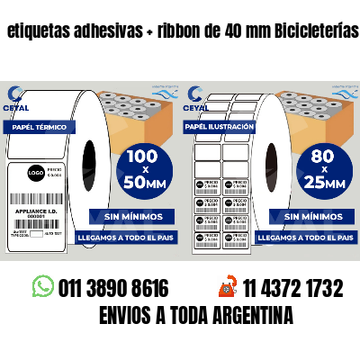 etiquetas adhesivas   ribbon de 40 mm Bicicleterías