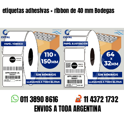 etiquetas adhesivas ribbon de 40 mm Bodegas