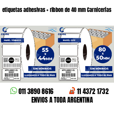 etiquetas adhesivas   ribbon de 40 mm Carnicerías