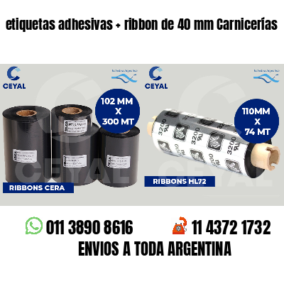 etiquetas adhesivas   ribbon de 40 mm Carnicerías