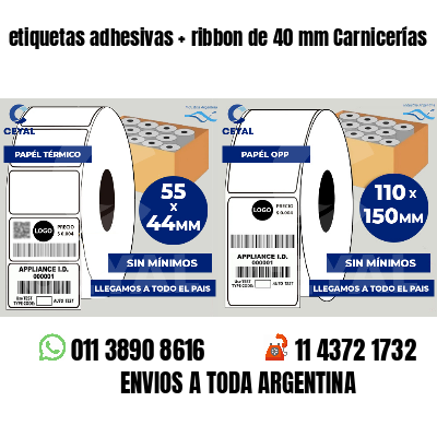 etiquetas adhesivas   ribbon de 40 mm Carnicerías