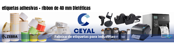 etiquetas adhesivas   ribbon de 40 mm Dietéticas