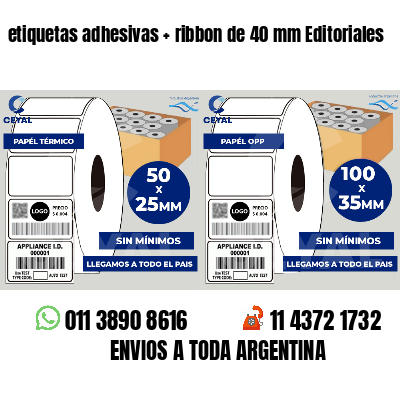 etiquetas adhesivas ribbon de 40 mm Editoriales