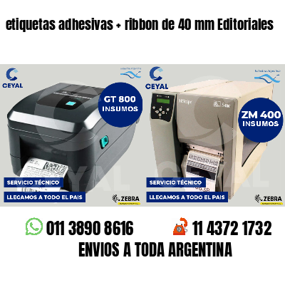 etiquetas adhesivas ribbon de 40 mm Editoriales