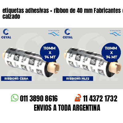 etiquetas adhesivas   ribbon de 40 mm Fabricantes de calzado