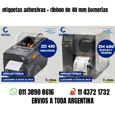 etiquetas adhesivas   ribbon de 40 mm Gomerías