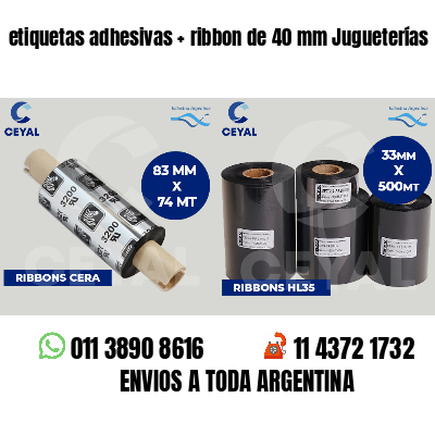 etiquetas adhesivas   ribbon de 40 mm Jugueterías
