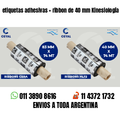 etiquetas adhesivas   ribbon de 40 mm Kinesiología