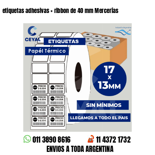 etiquetas adhesivas   ribbon de 40 mm Mercerías