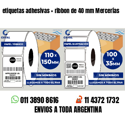 etiquetas adhesivas   ribbon de 40 mm Mercerías