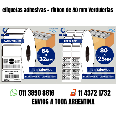 etiquetas adhesivas   ribbon de 40 mm Verdulerías
