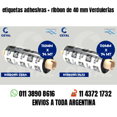 etiquetas adhesivas   ribbon de 40 mm Verdulerías