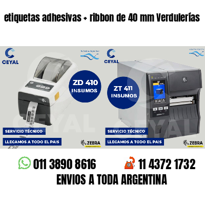 etiquetas adhesivas   ribbon de 40 mm Verdulerías