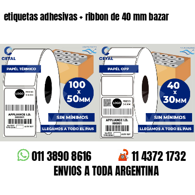 etiquetas adhesivas   ribbon de 40 mm bazar