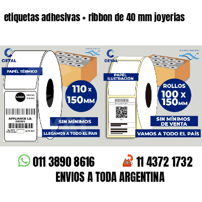 etiquetas adhesivas   ribbon de 40 mm joyerias