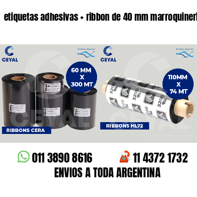 etiquetas adhesivas   ribbon de 40 mm marroquinería