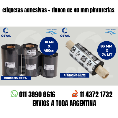 etiquetas adhesivas   ribbon de 40 mm pinturerías