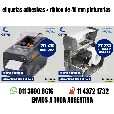 etiquetas adhesivas   ribbon de 40 mm pinturerías