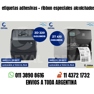 etiquetas adhesivas ribbon especiales alcolchados