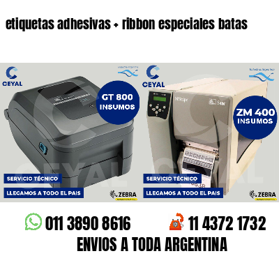 etiquetas adhesivas ribbon especiales batas