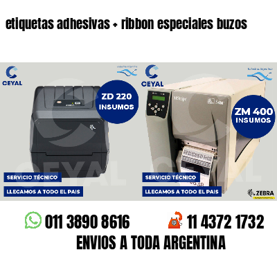 etiquetas adhesivas ribbon especiales buzos
