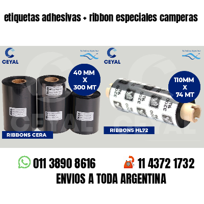 etiquetas adhesivas   ribbon especiales camperas