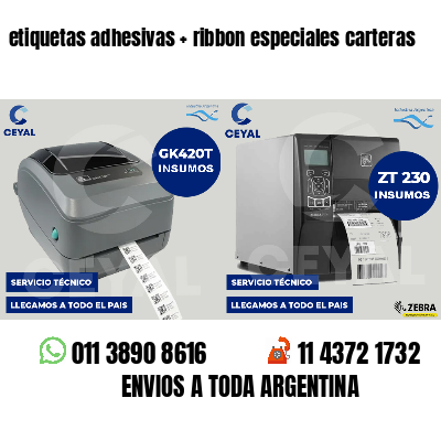 etiquetas adhesivas ribbon especiales carteras