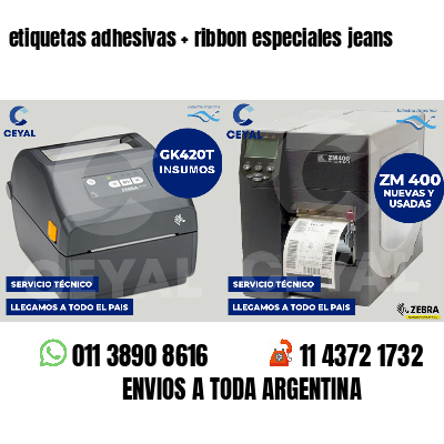 etiquetas adhesivas   ribbon especiales jeans