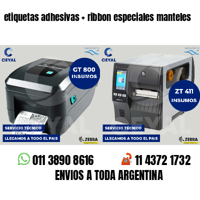 etiquetas adhesivas ribbon especiales manteles