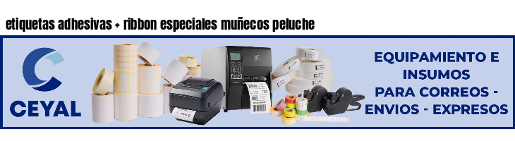 etiquetas adhesivas   ribbon especiales muñecos peluche