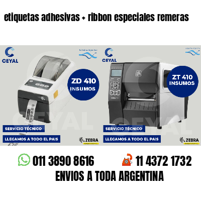 etiquetas adhesivas   ribbon especiales remeras