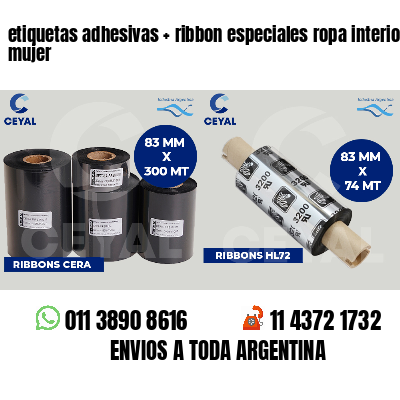 etiquetas adhesivas   ribbon especiales ropa interior mujer