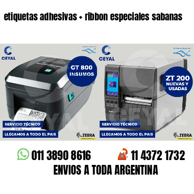 etiquetas adhesivas ribbon especiales sabanas