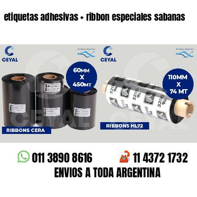 etiquetas adhesivas   ribbon especiales sabanas