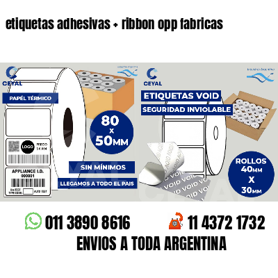 etiquetas adhesivas   ribbon opp fabricas