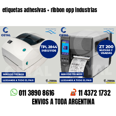 etiquetas adhesivas   ribbon opp industrias