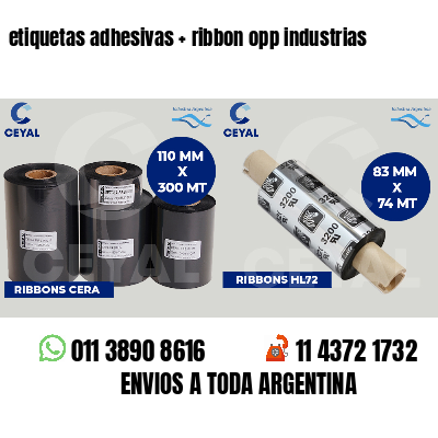 etiquetas adhesivas   ribbon opp industrias