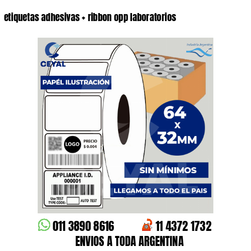 etiquetas adhesivas   ribbon opp laboratorios