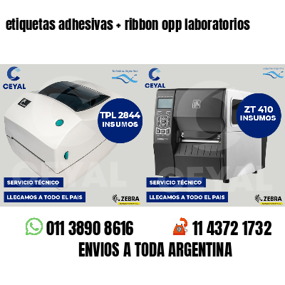 etiquetas adhesivas   ribbon opp laboratorios