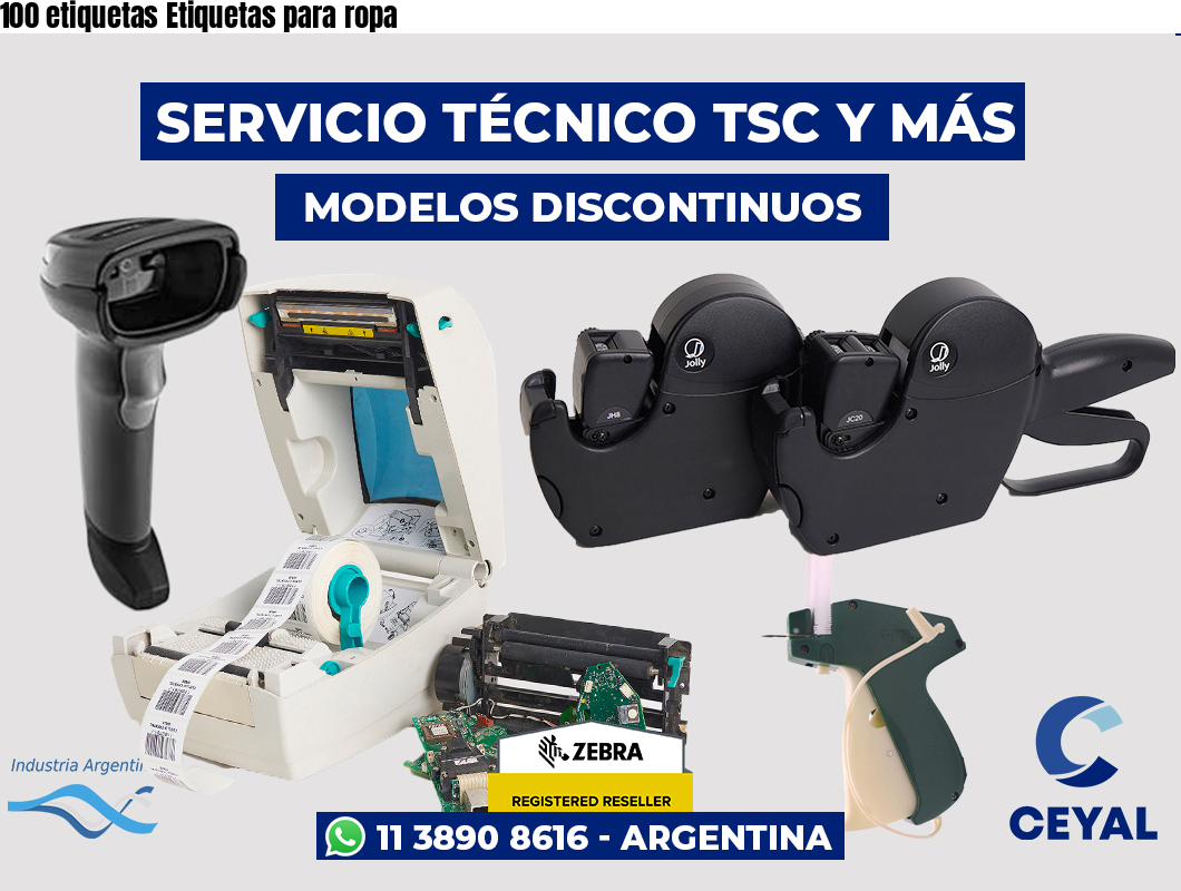 100 etiquetas Etiquetas para ropa