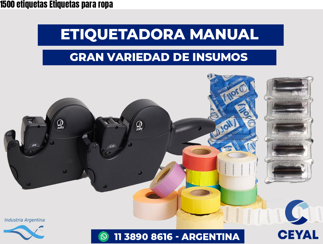 1500 etiquetas Etiquetas para ropa
