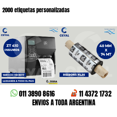 2000 etiquetas personalizadas